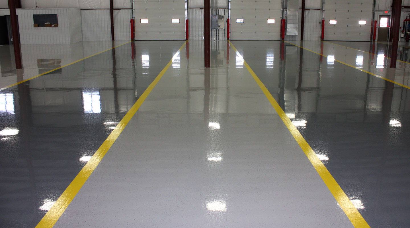 floor coating in commercial building